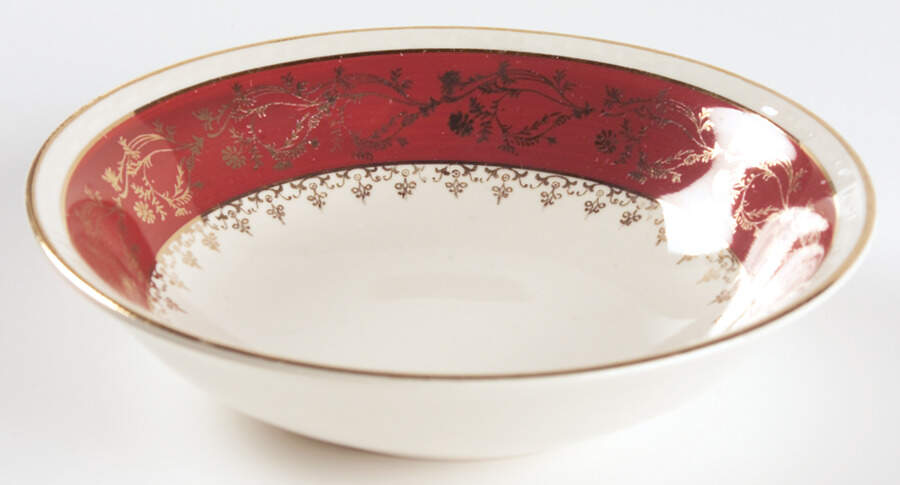 Formal Rust Red Fruit/Dessert (Sauce) Bowl by Homer Laughlin -1