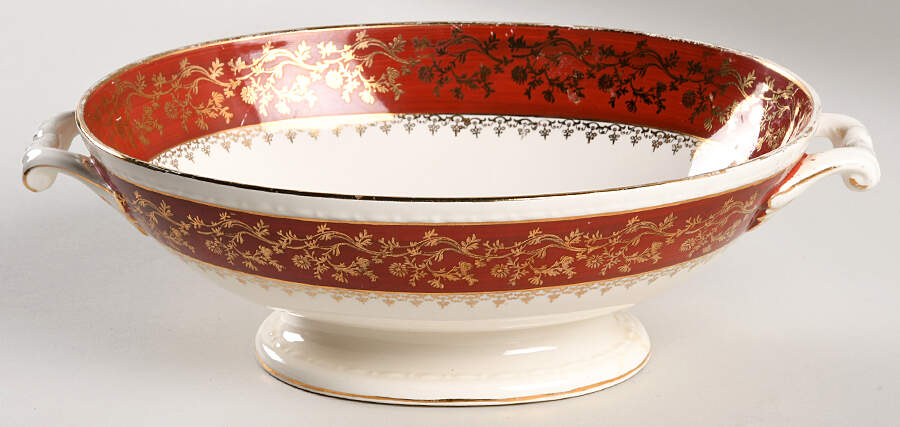 Formal Rust Red Oval Vegetable No Lid by Homer Laughlin -1