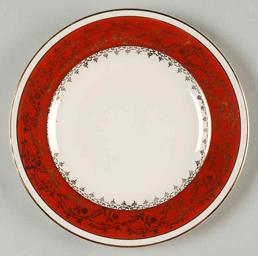 Formal Rust Red Dessert/Pie Plate by Homer Laughlin -1