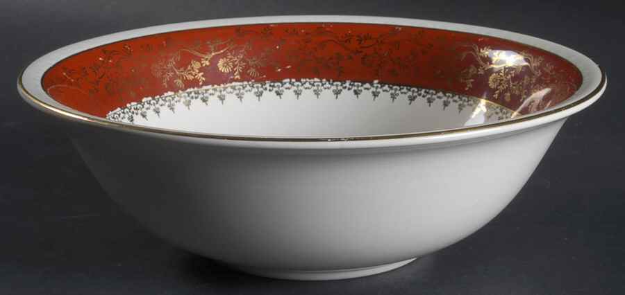 Formal Rust Red 8" Round Vegetable Bowl by Homer Laughlin -1