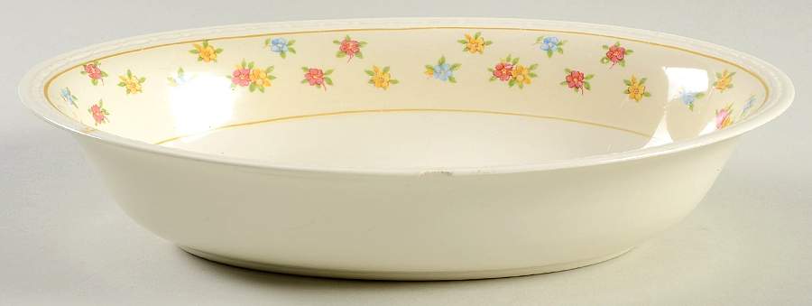 Moselle (Eggshell Georgian) 9" Oval Vegetable Bowl by Homer Laughlin -1