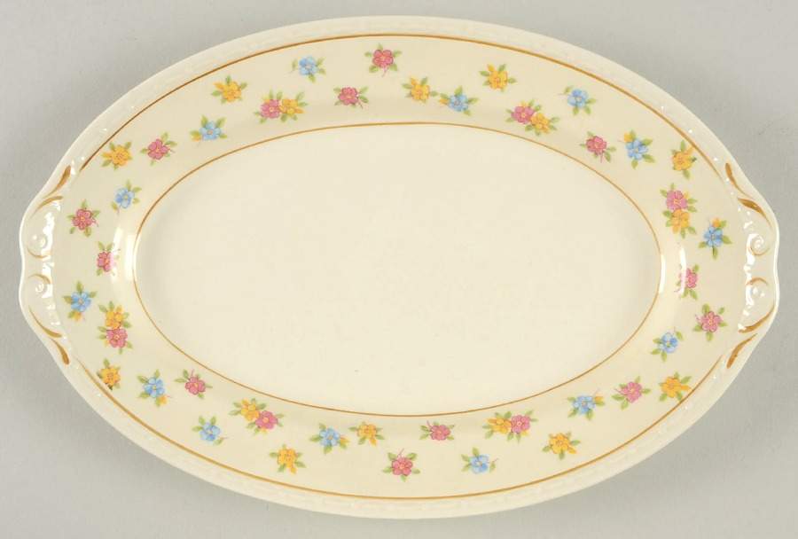 Moselle (Eggshell Georgian) Relish/Gravy Underplate by Homer Laughlin -1