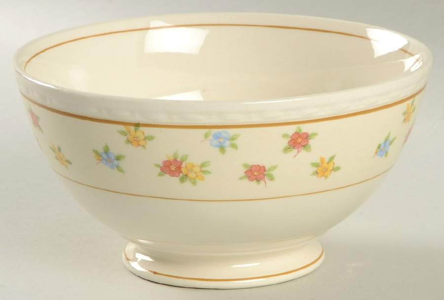 Moselle (Eggshell Georgian) Cranberry Bowl by Homer Laughlin -1
