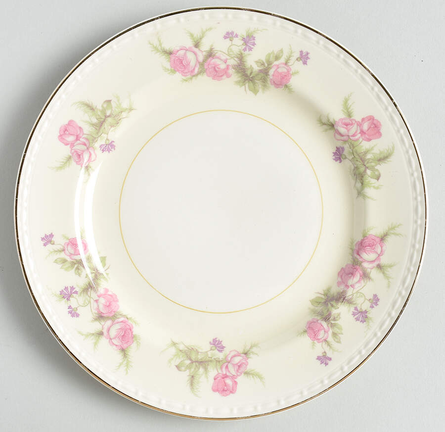 Heather Rose (Eggshell Georgian) Dessert/Pie Plate by Homer Laughlin -1