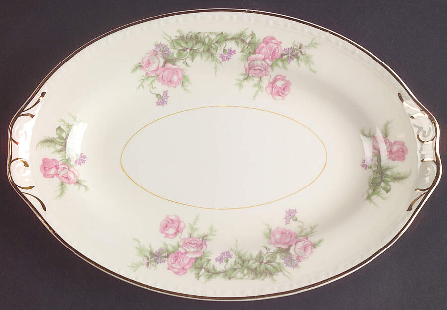 Heather Rose (Eggshell Georgian) Relish/Gravy Underplate by Homer Laughlin -1