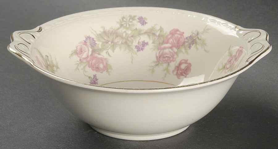 Heather Rose (Eggshell Georgian) Lugged Cereal Bowl by Homer Laughlin -1