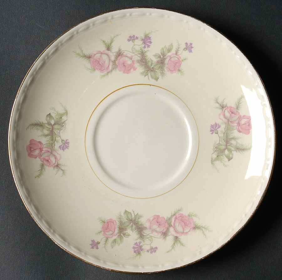 Heather Rose (Eggshell Georgian) Saucer by Homer Laughlin -1
