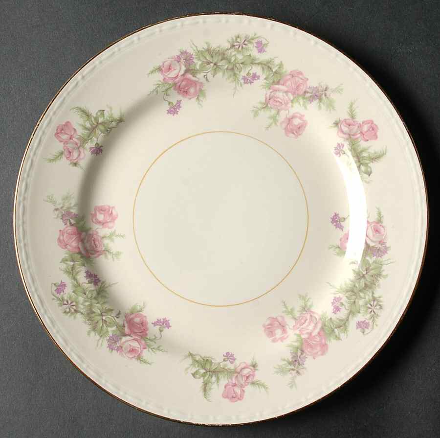 Heather Rose (Eggshell Georgian) Salad Plate by Homer Laughlin -1