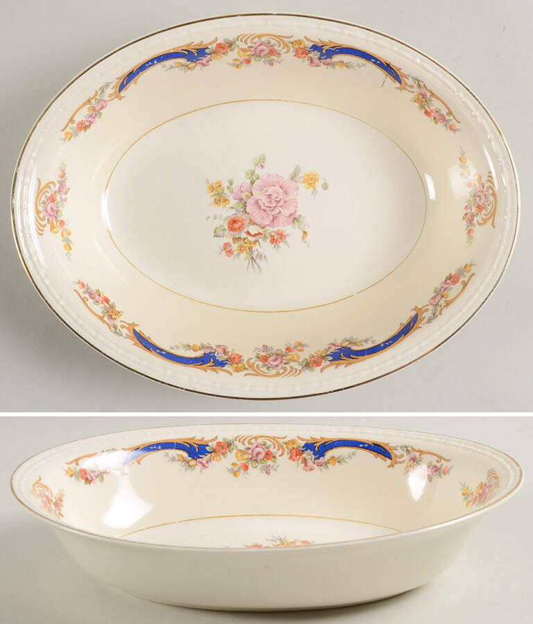 G3384 9" Oval Vegetable Bowl by Homer Laughlin -1