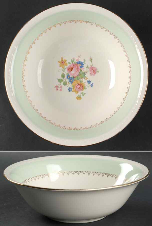 Marilyn Green 8" Round Vegetable Bowl by Homer Laughlin -1
