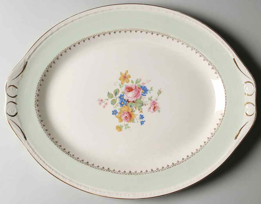 Marilyn Green 15" Oval Serving Platter by Homer Laughlin -1
