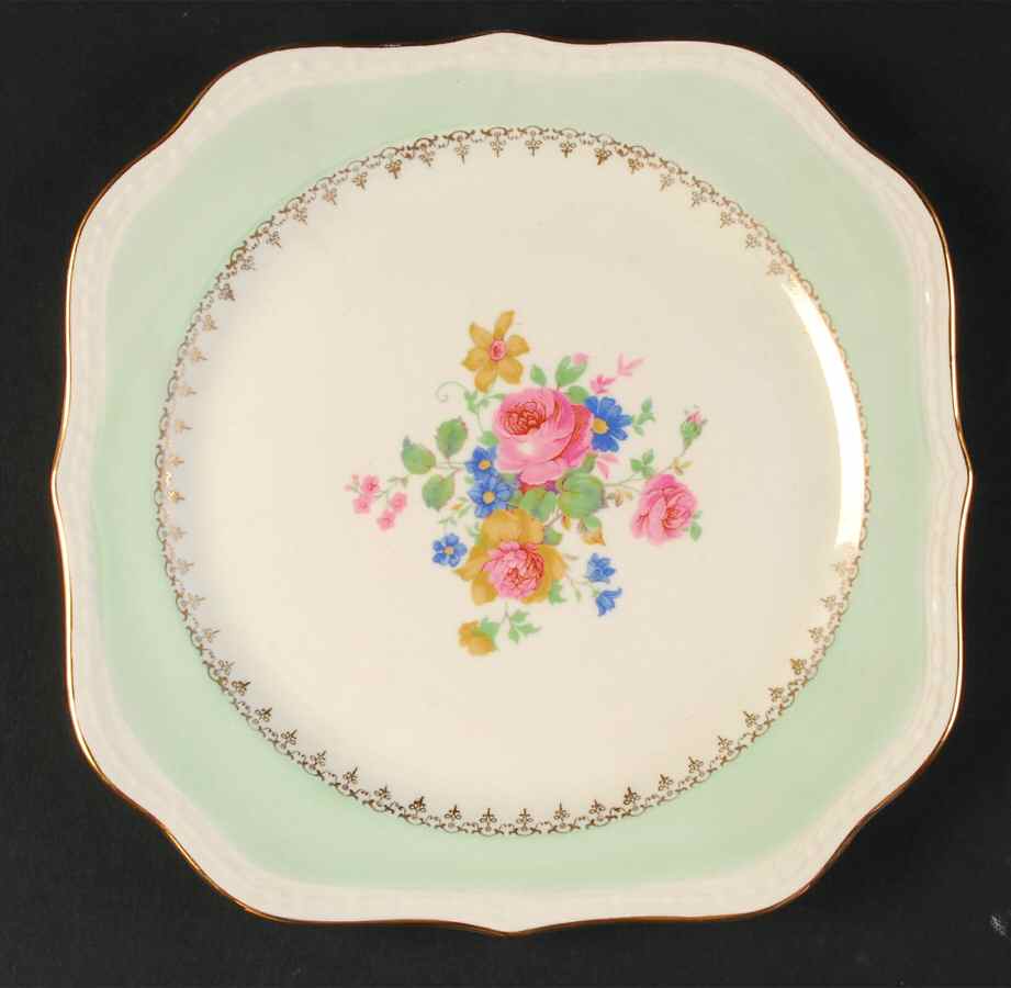 Marilyn Green Square Salad Plate by Homer Laughlin -1