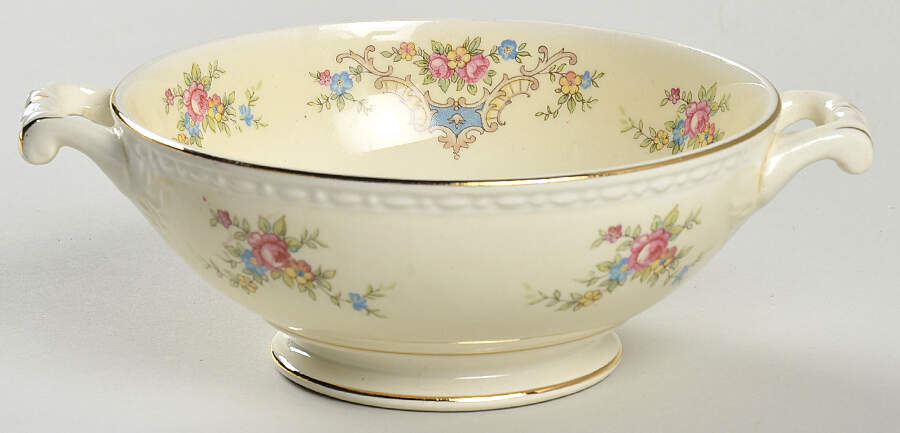 Wedgwood Footed Cream Soup Bowl by Homer Laughlin -1