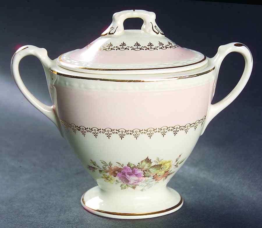 Arcadia Sugar Bowl & Lid by Homer Laughlin -1