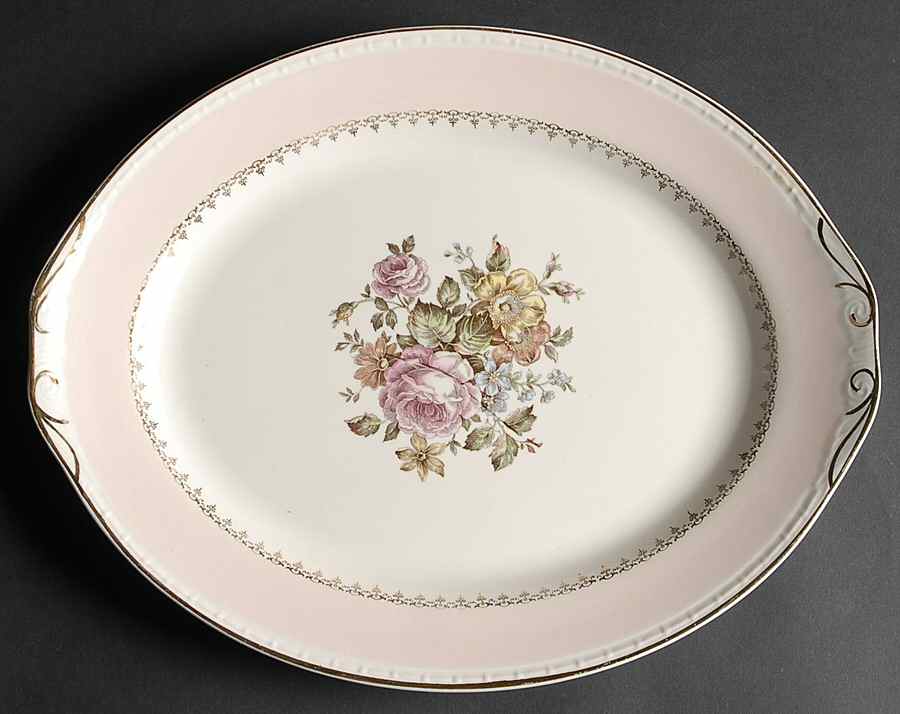 Arcadia 13" Oval Serving Platter by Homer Laughlin -1