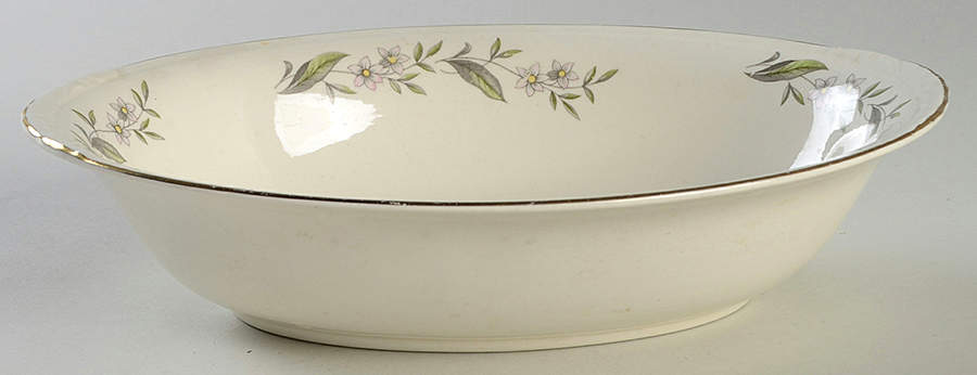 Gardenia 9" Oval Vegetable Bowl by Homer Laughlin -1