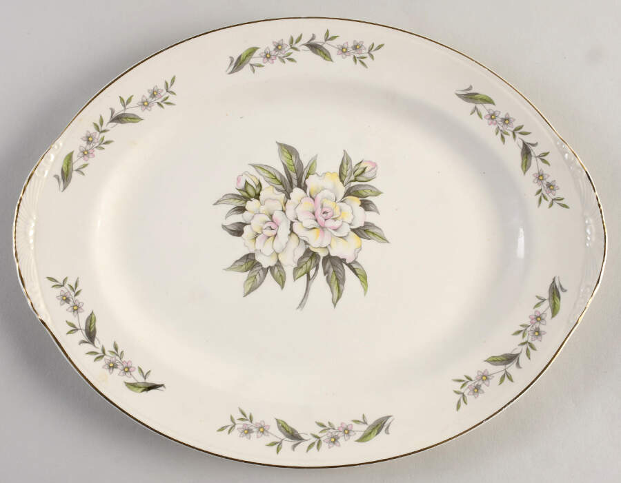 Gardenia 13" Oval Serving Platter by Homer Laughlin -1