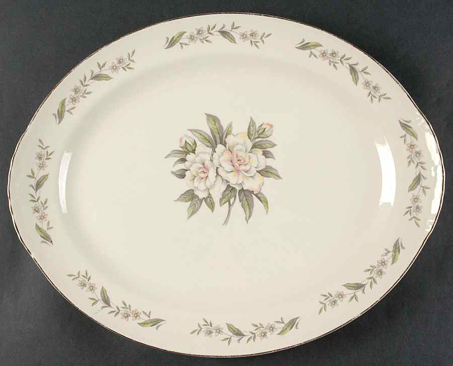 Gardenia 15" Oval Serving Platter by Homer Laughlin -1