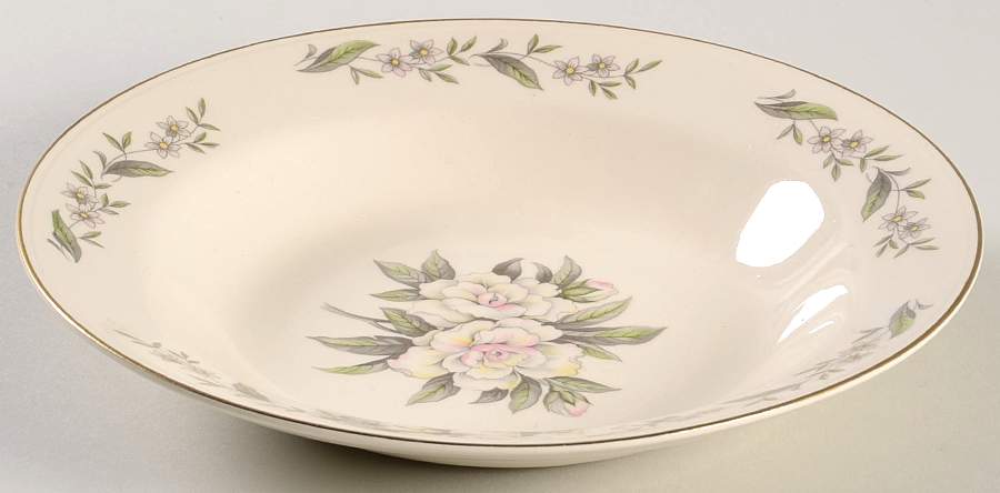 Gardenia Rim Soup Bowl by Homer Laughlin -1