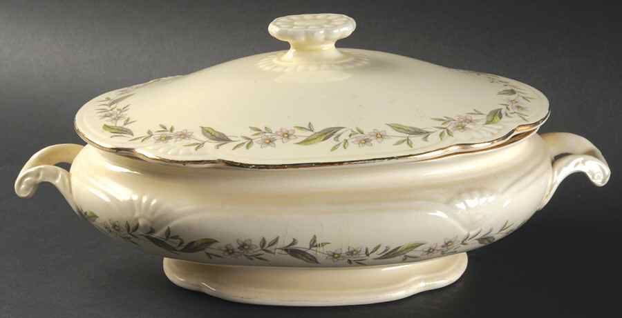 Gardenia (Marigold Sh) Oval Covered Vegetable by Homer Laughlin -1