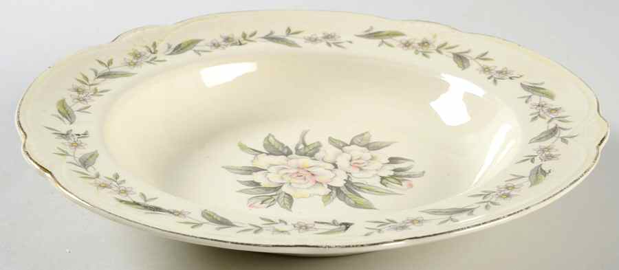 Gardenia (Marigold Sh) Rim Soup Bowl by Homer Laughlin -1