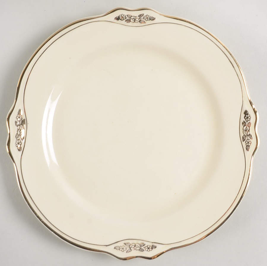 Gold Rose Salad Plate by Homer Laughlin -1