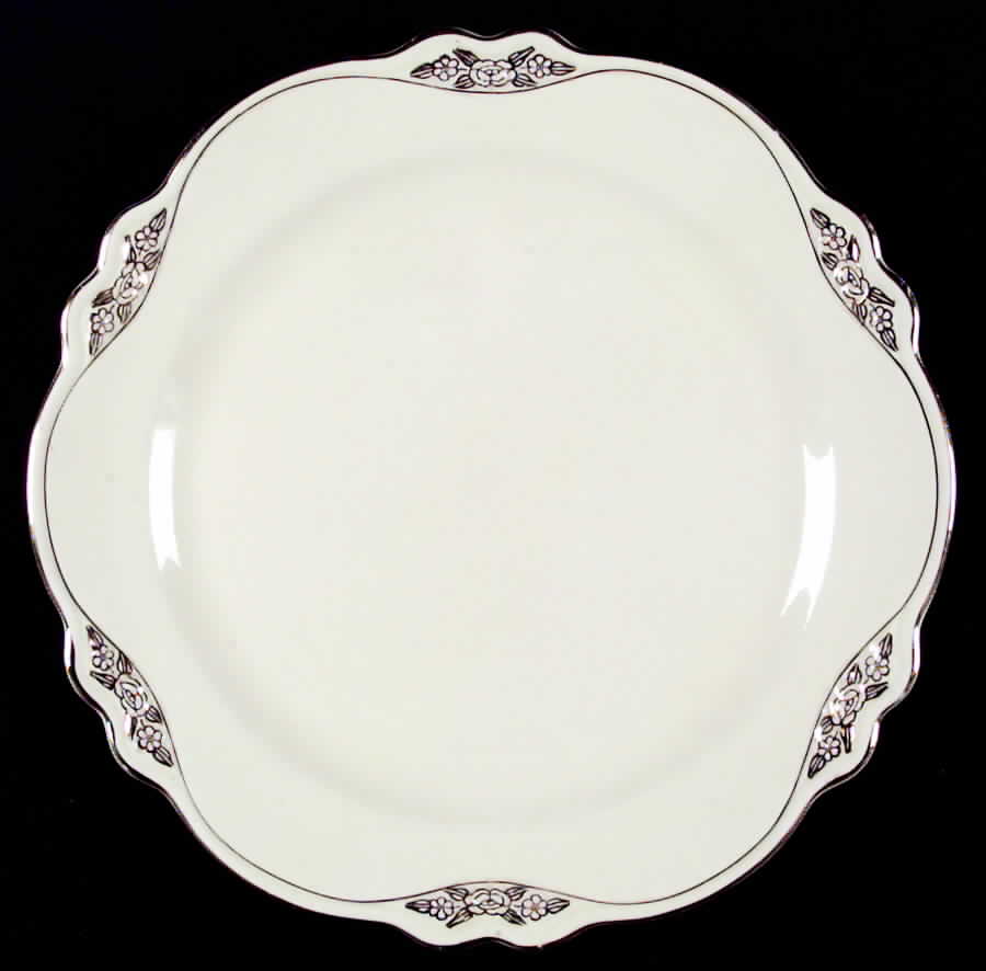Gold Rose Dinner Plate by Homer Laughlin -1