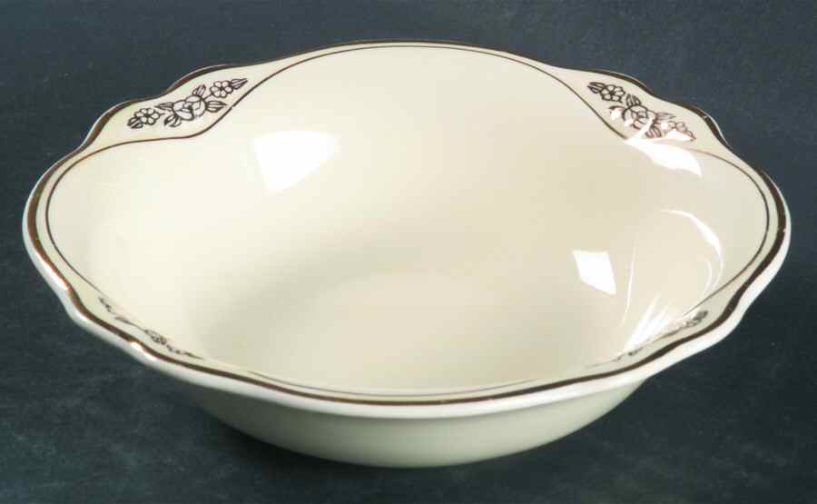 Gold Rose Fruit/Dessert (Sauce) Bowl by Homer Laughlin -1