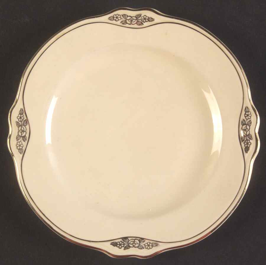Gold Rose Bread & Butter Plate by Homer Laughlin -1