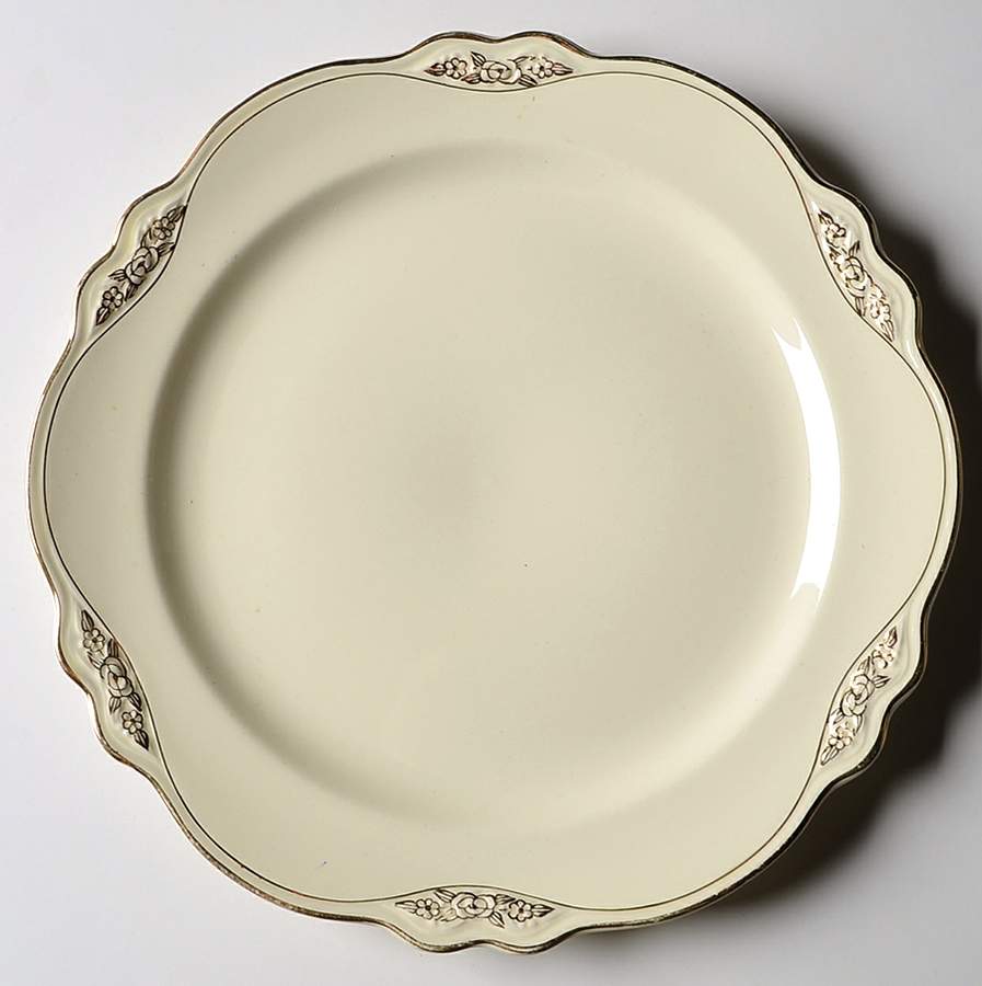 Gold Rose Luncheon Plate by Homer Laughlin -1