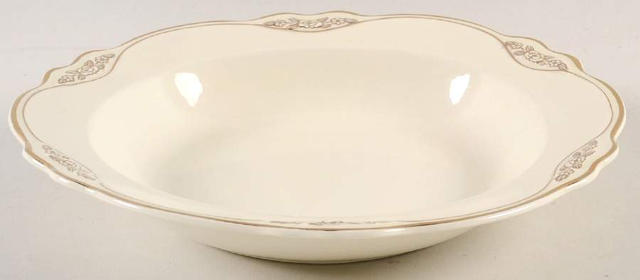 Gold Rose Rim Soup Bowl by Homer Laughlin -1