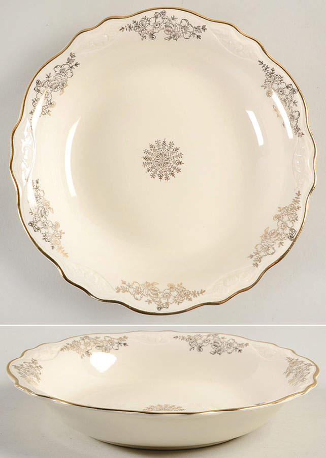 Golden Rose 2 (Virginia Rose Shape) Coupe Soup Bowl by Homer Laughlin -1
