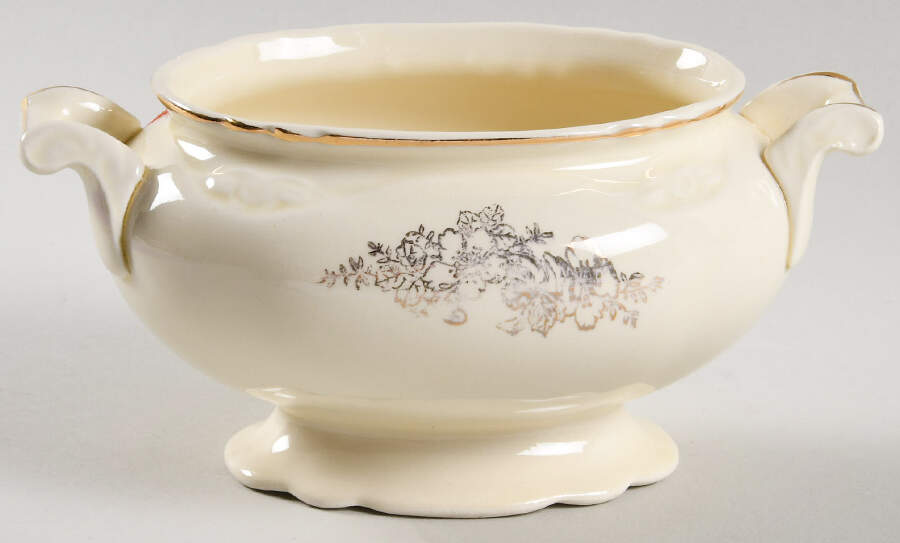 Golden Rose 2 (Virginia Rose Shape) Sugar Bowl No Lid by Homer Laughlin -1