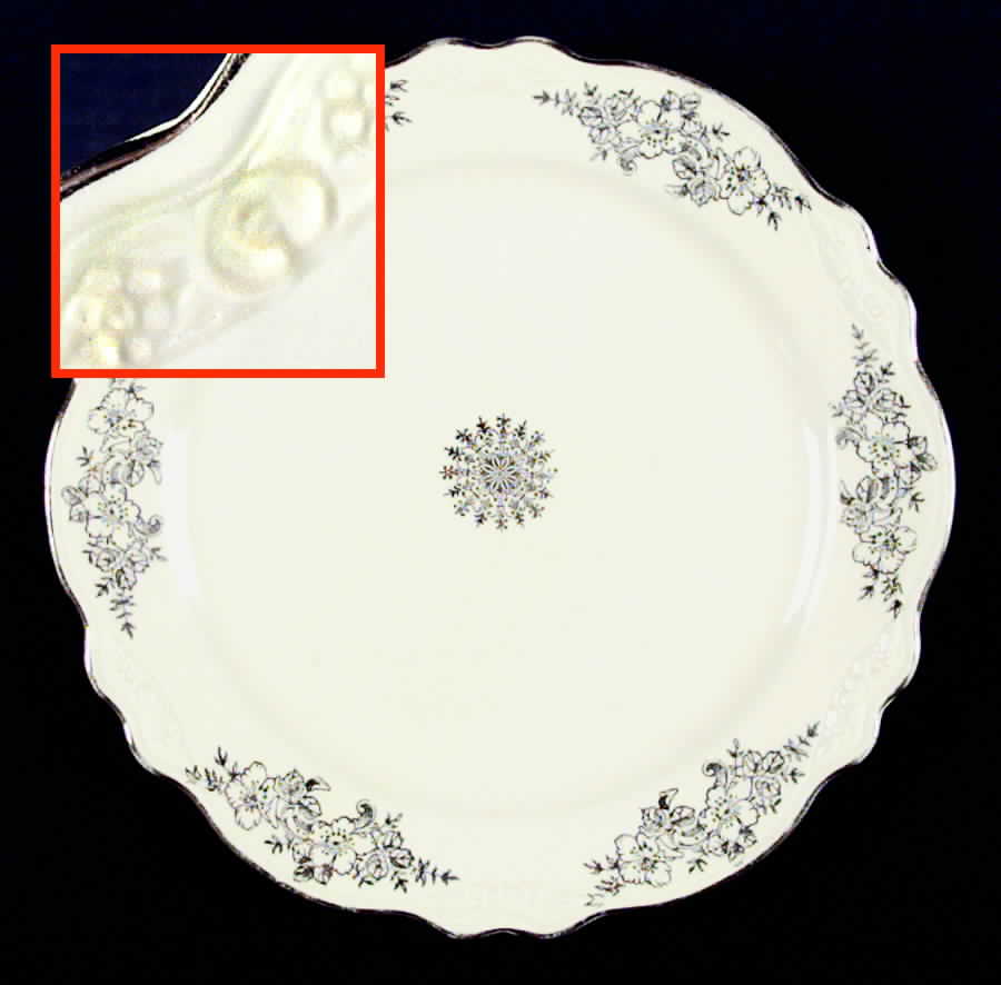 Golden Rose 2 (Virginia Rose Shape) Luncheon Plate by Homer Laughlin -1