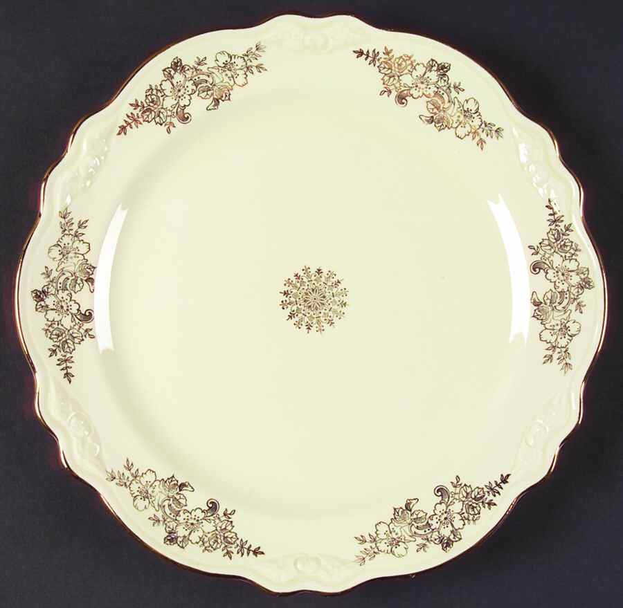 Golden Rose 2 (Virginia Rose Shape) Dinner Plate by Homer Laughlin -1