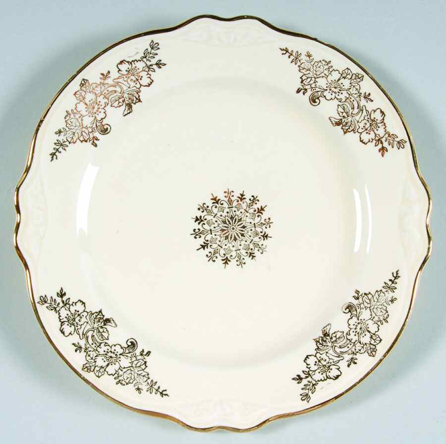 Golden Rose 2 (Virginia Rose Shape) Bread & Butter Plate by Homer Laughlin -1