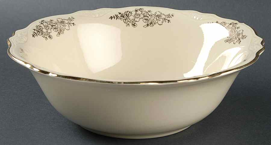 Golden Rose 2 (Virginia Rose Shape) 8" Round Vegetable Bowl by Homer Laughlin -1