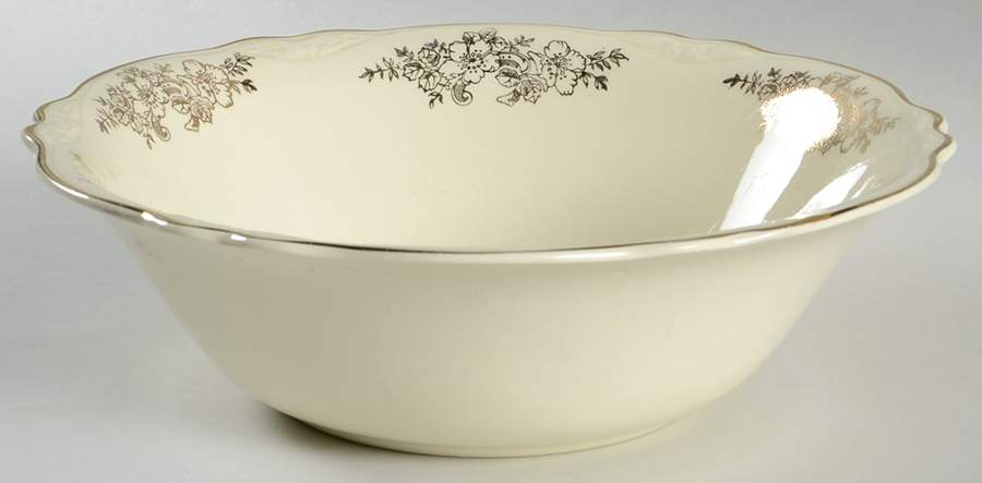 Golden Rose 2 (Virginia Rose Shape) 9" Round Vegetable Bowl by Homer Laughlin -1