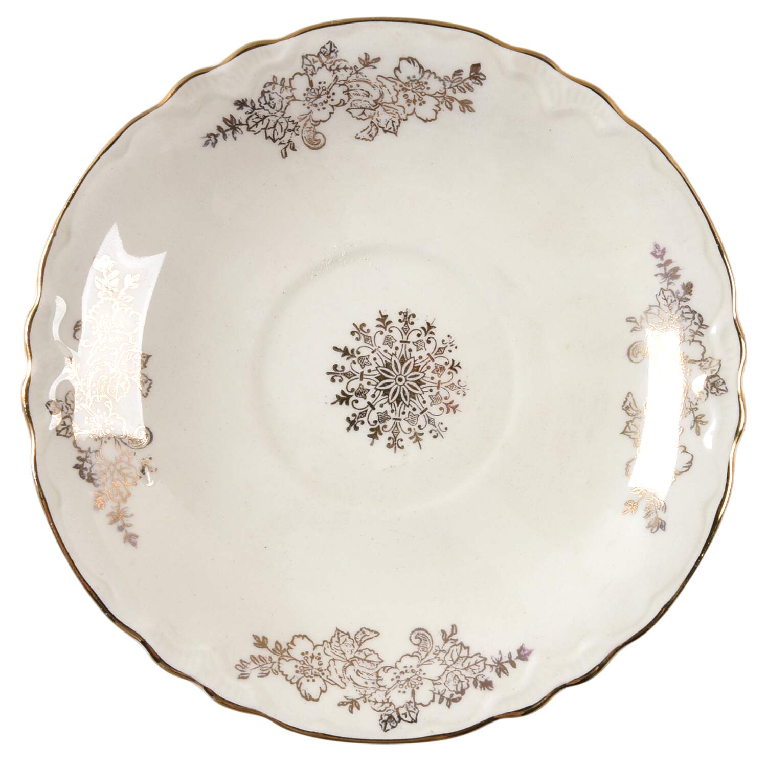 Golden Rose (Republic Shape) Saucer by Homer Laughlin -1