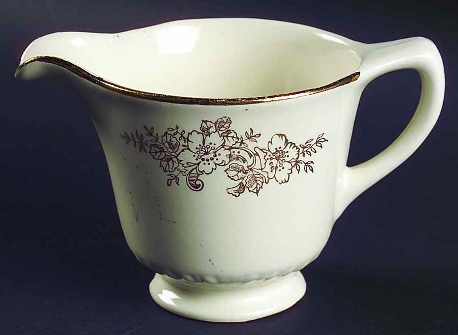 Golden Rose (Liberty Shape) Creamer by Homer Laughlin -1
