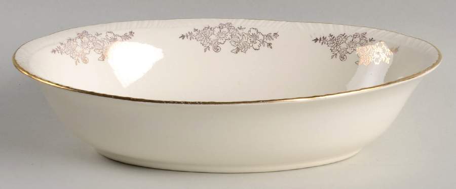 Golden Rose (Liberty Shape) 9" Oval Vegetable Bowl by Homer Laughlin -1