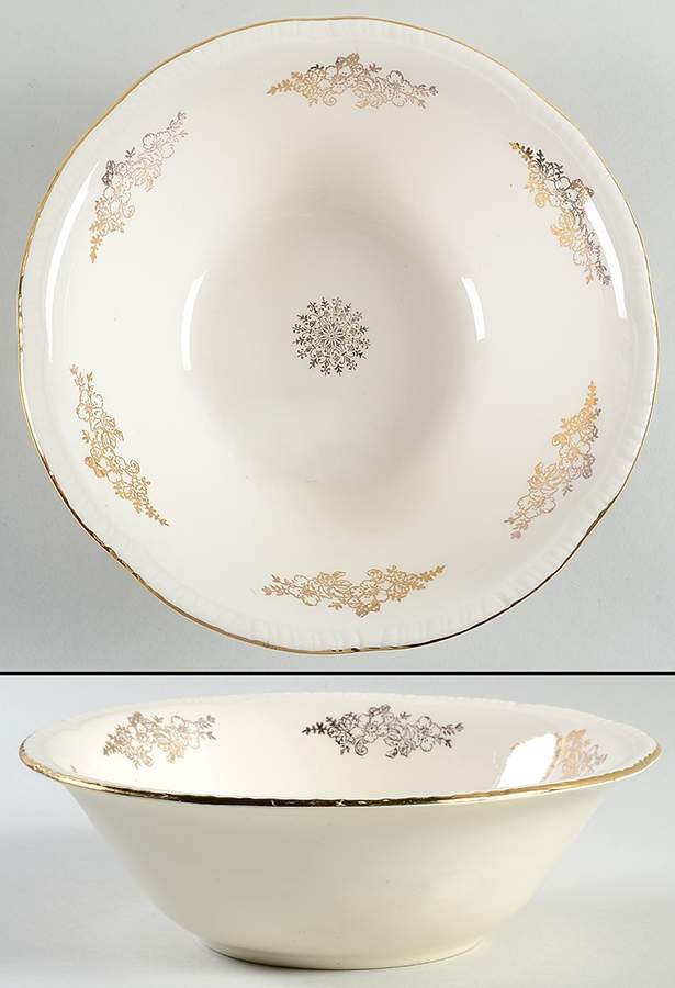 Golden Rose (Liberty Shape) 8" Round Vegetable Bowl by Homer Laughlin -1
