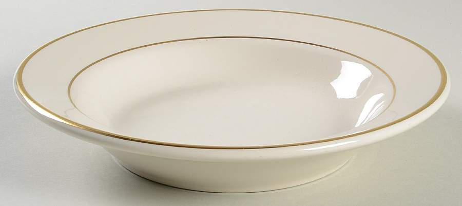 Gold Stripe Rim Soup Bowl by Homer Laughlin -1