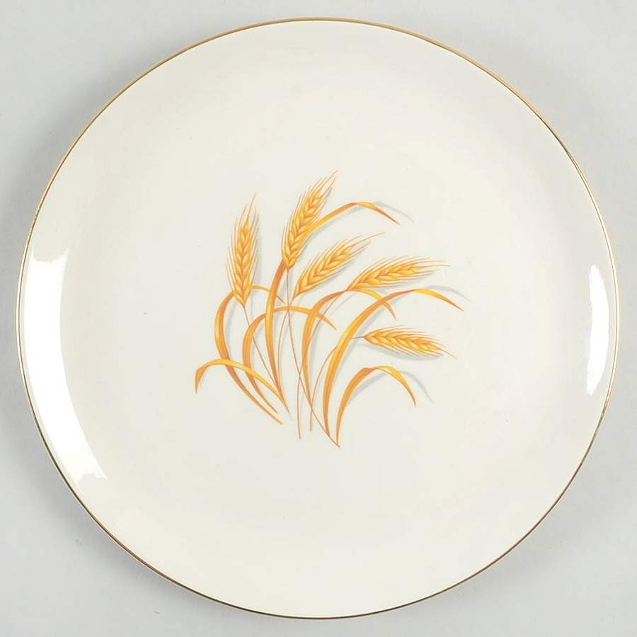 Golden Wheat Luncheon Plate by Homer Laughlin -1