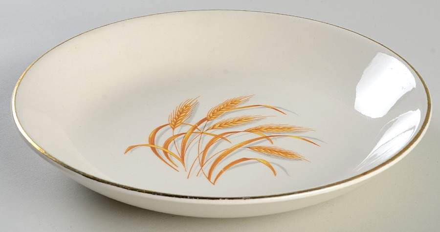 Golden Wheat Coupe Soup Bowl by Homer Laughlin -1