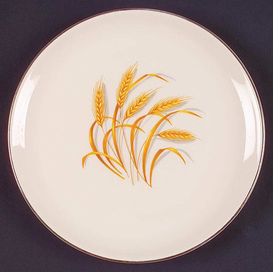 Golden Wheat Salad Plate by Homer Laughlin -1