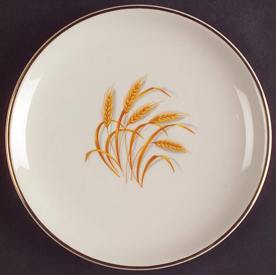 Golden Wheat Bread & Butter Plate by Homer Laughlin -1