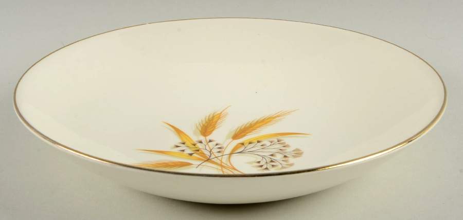 Golden Wheat (Rhythm Shape) Coupe Soup Bowl by Homer Laughlin -1