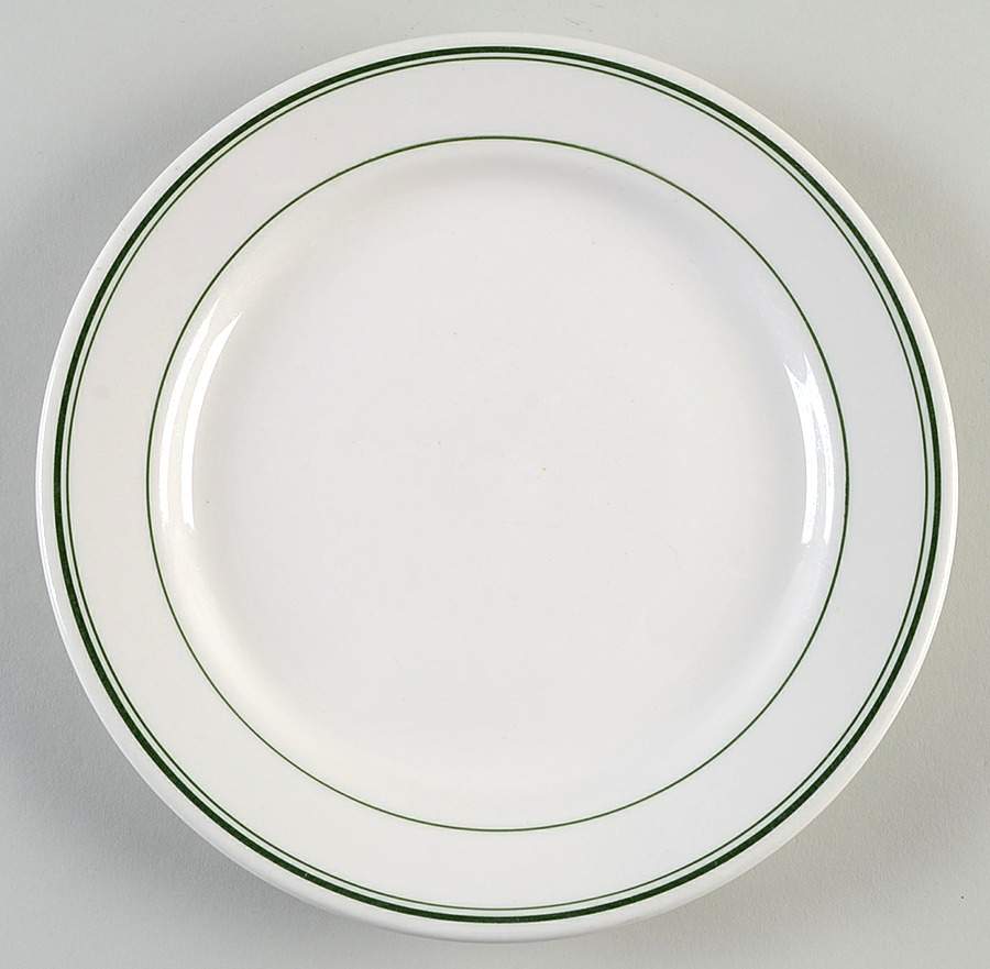 Green Band Luncheon Plate by Homer Laughlin -1