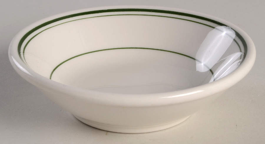 Green Band Fruit/Dessert (Sauce) Bowl by Homer Laughlin -1